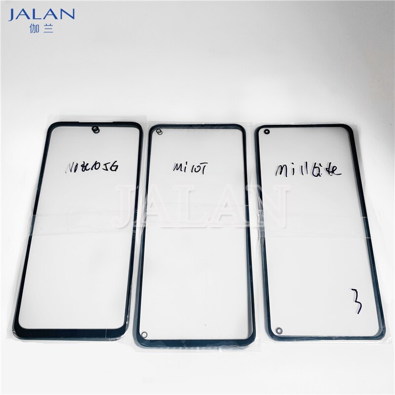 5 Stuks Voor Glas Voor Xiaomi Mi 10 10T Lite 11 Lite Redmi Note 10 Lite 4G 5G Lcd Glas Vervanging Reparatie