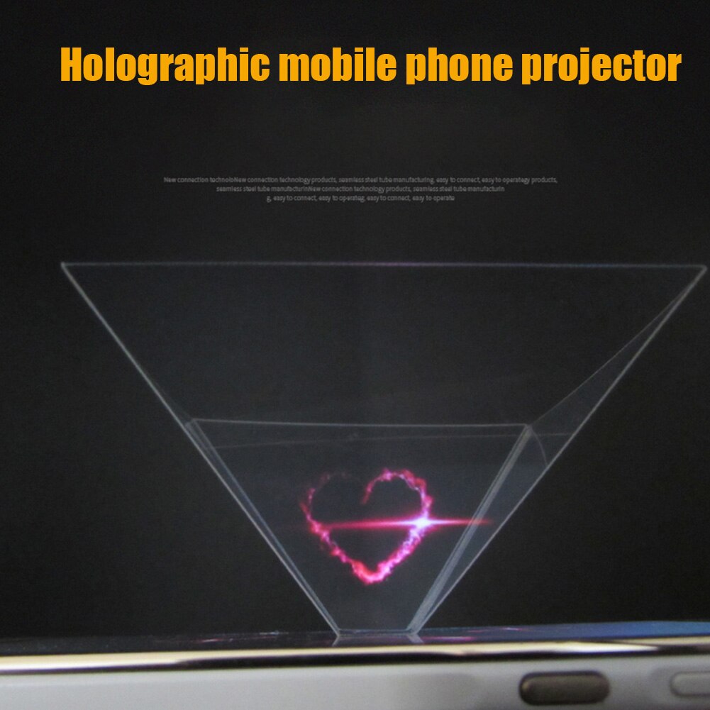 Transparent Virtual 360 Degree Projector Portable Video Stand For Mobile Phone 3D Universal Pet Ultra Clear
