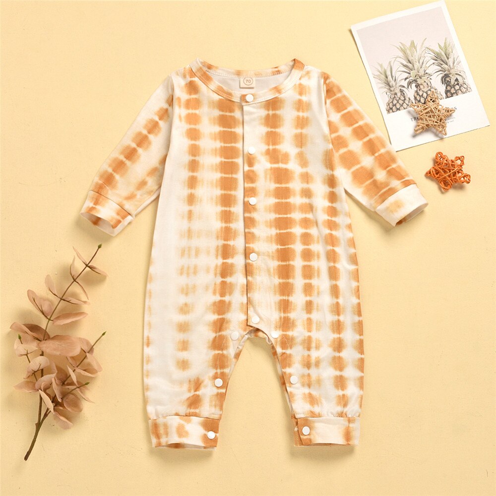 cravate colorant rayé infantile bébé garçons filles barboteuse 0-24M 4 couleurs automne à manches longues combinaison combishort coton vêtements