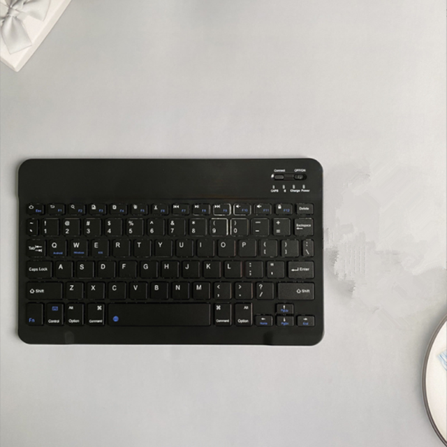 10 Inch Tablet Draadloos Toetsenbord Voor Samsung Xiaomi Huawei Teclado Bluetooth-Compatibel Toetsenbord Muis Voor Ios Android Windows: Key Black