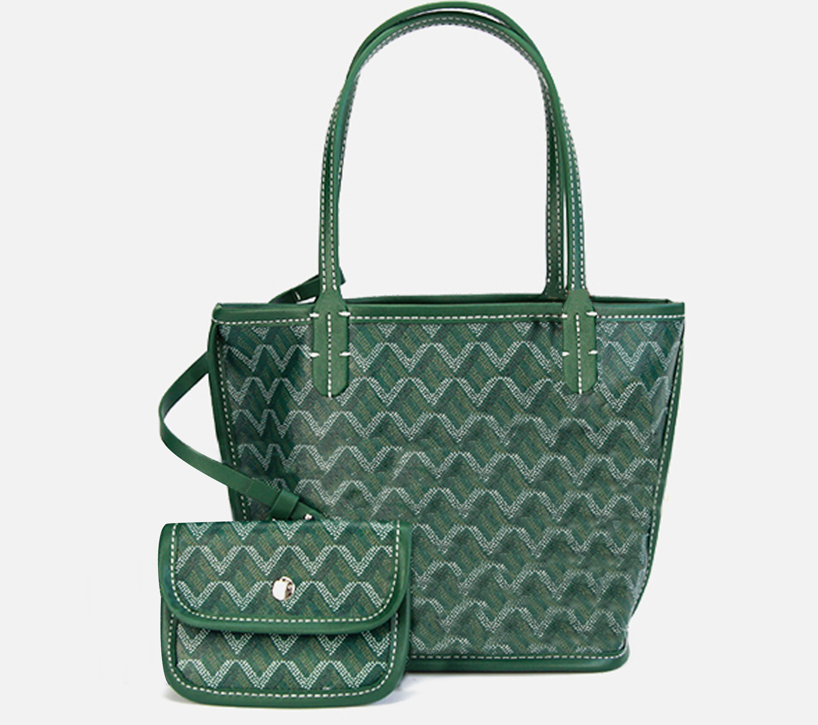 S tote bag A+++++ little bag one shoulder handbaglarge capacity shoulder Shopping bag Mummy tote Bag double sides leather mini: M / green