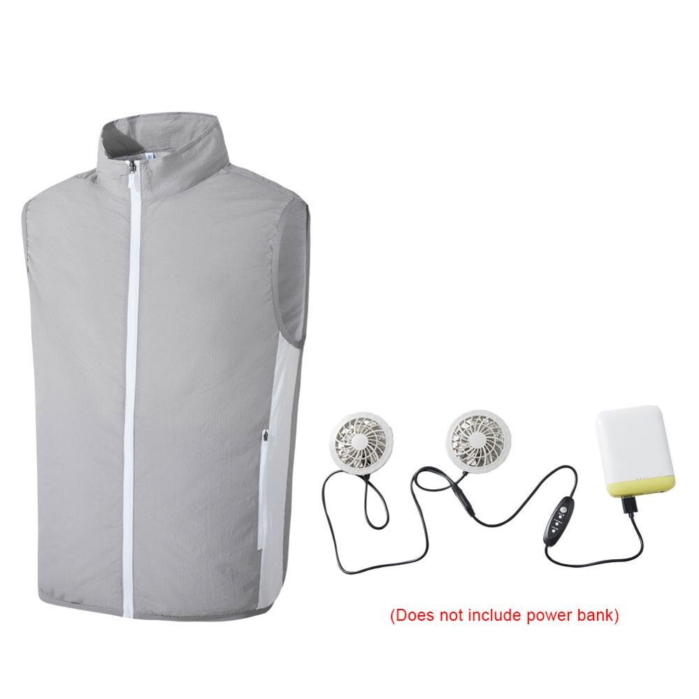 Ventilateur gilet climatisation vêtements mâle Smart ventilateur vêtements refroidissement refroidissement Usb charge vêtements soudage refroidissement vêtements: gray / XXXL
