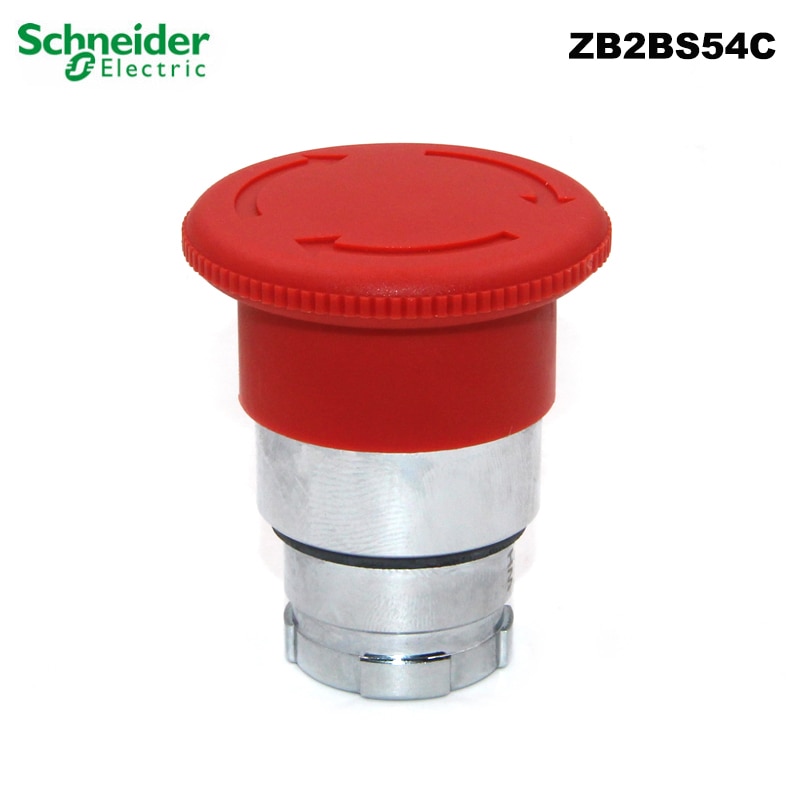 Schneider Electric-Cabezal de botón de parada DE EMERGENCIA SERIE XB2B ZB2BS54C, color rojo, ZB2-BS54C