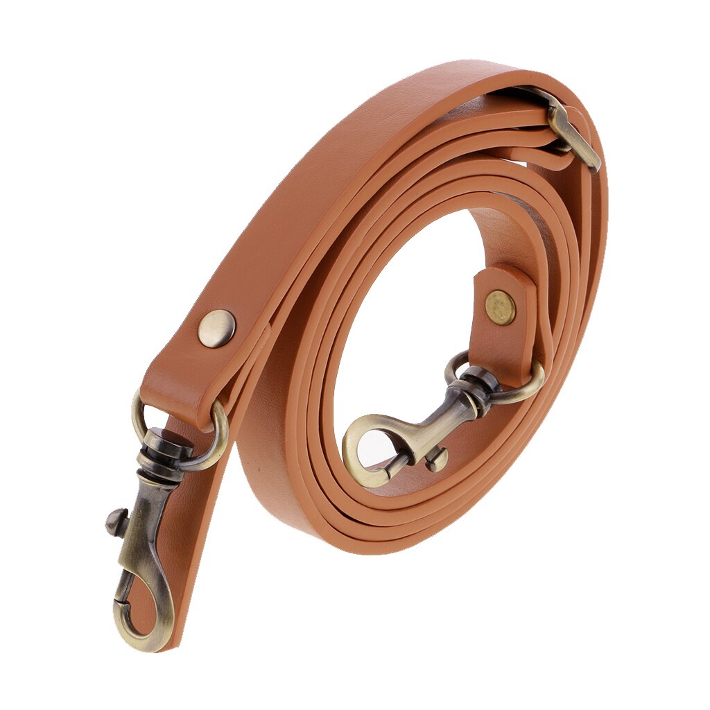 Adjustable PU Leather Bag Strap Replacement Handle Adjustable Handbag Straps Bag Belt for Crossbody Shoulder Bag: Brown Bronze buckle