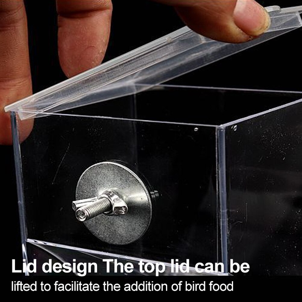 Mangeoire automatique anti-éclaboussures pour oiseaux, fenêtre, accessoires pour Cage à oiseaux, perroquet, récipient alimentaire pour perruche, canard, Finch, Cockatiel