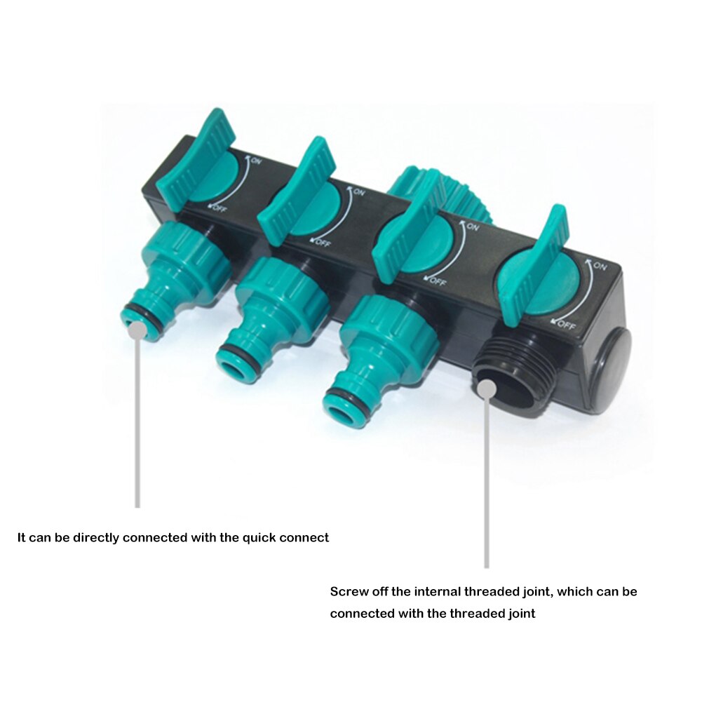 4 Way Garden Hose Splitter for 1/2 3/4 1 inch Tap Faucet Water Hose Connector Saving Watering Irrigation Tool Kits