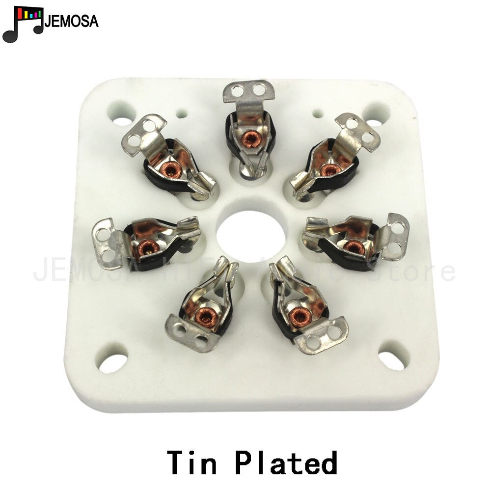 5PCS Ceramic Tube Socket 7Pins Tablet Socket Tube Seat For 6C33 FU19 FU29 FU30 FU32 829B 3C33 Vacuum Tube Amplifer