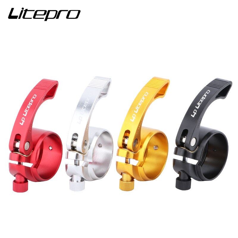 Litepro Faltrad Sattelstütze QR schnell Freisetzung Klemme 41mm für 33,9mm Aluminium Legierung Leichte CNC Sattelstütze Clip
