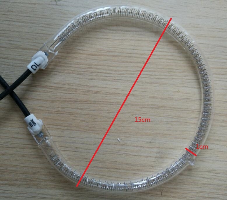 15cm BBQ round heating tube halogen infrared lamp for halogen flavor wave turbo oven 220V 1200-1400W Heater Lamp