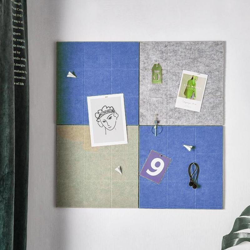 Nordic Style Felt Letter Note Board Message Board Home Office Board Schedule Planner Photo Display 30x30cm Decoration Decor O4B3