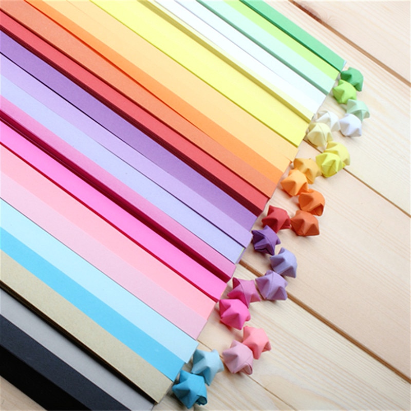 90 PCS = 1 Bag Thuis bruiloft Decoratie Handwerk Origami Lucky Star Papier Strips Papier Origami Quilling Papier