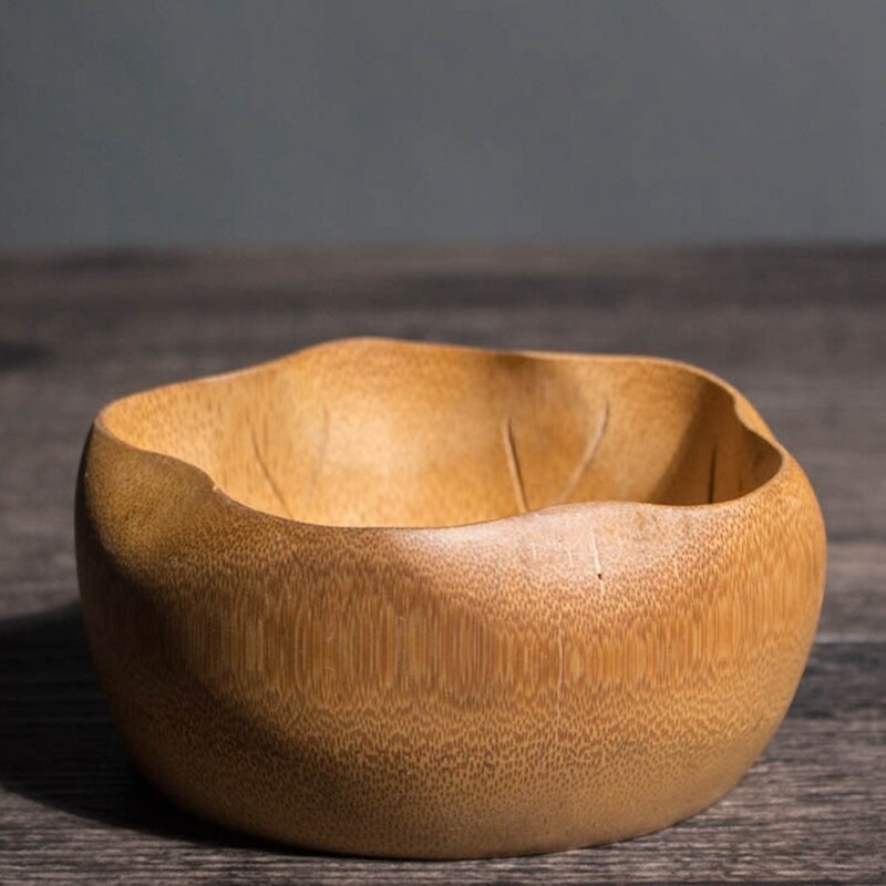 Bambusowa miska z liści lotosu miska dla dzieci zestaw robić przechowywania herbaty bambusowe rękodzieło