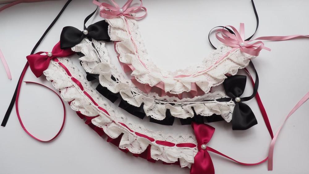 Japonais doux soeur Lolita bandeau dentelle bandeau de cheveux nœud Lolita mignon doux sauvage bande de cheveux Kawaii adolescentes filles ornements de cheveux