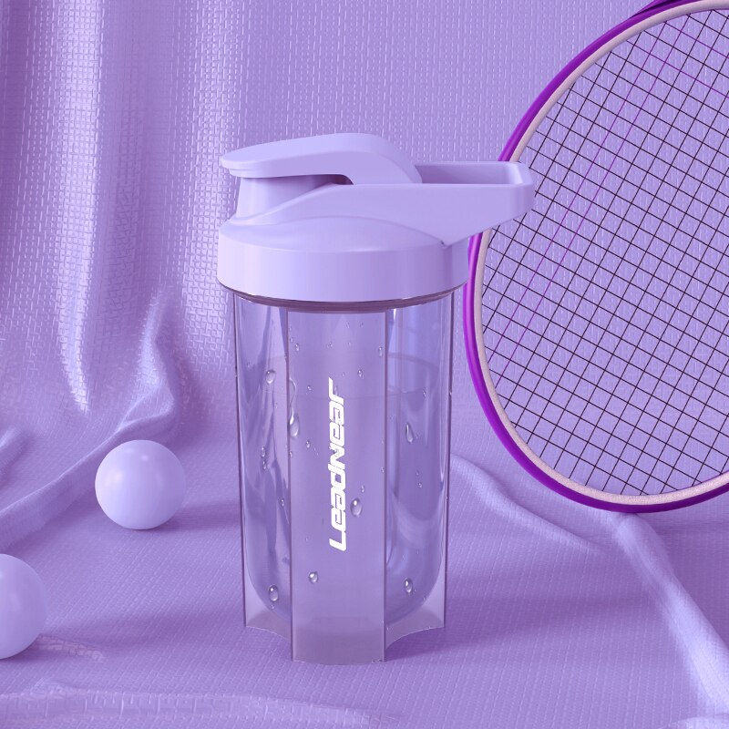 Sport Drink Water Shaker Fles Slushy Maker Wei-eiwit Shaker Fles Gym Blender Garrafa De Agua Keuken Accessoires 50: Purple 500ml