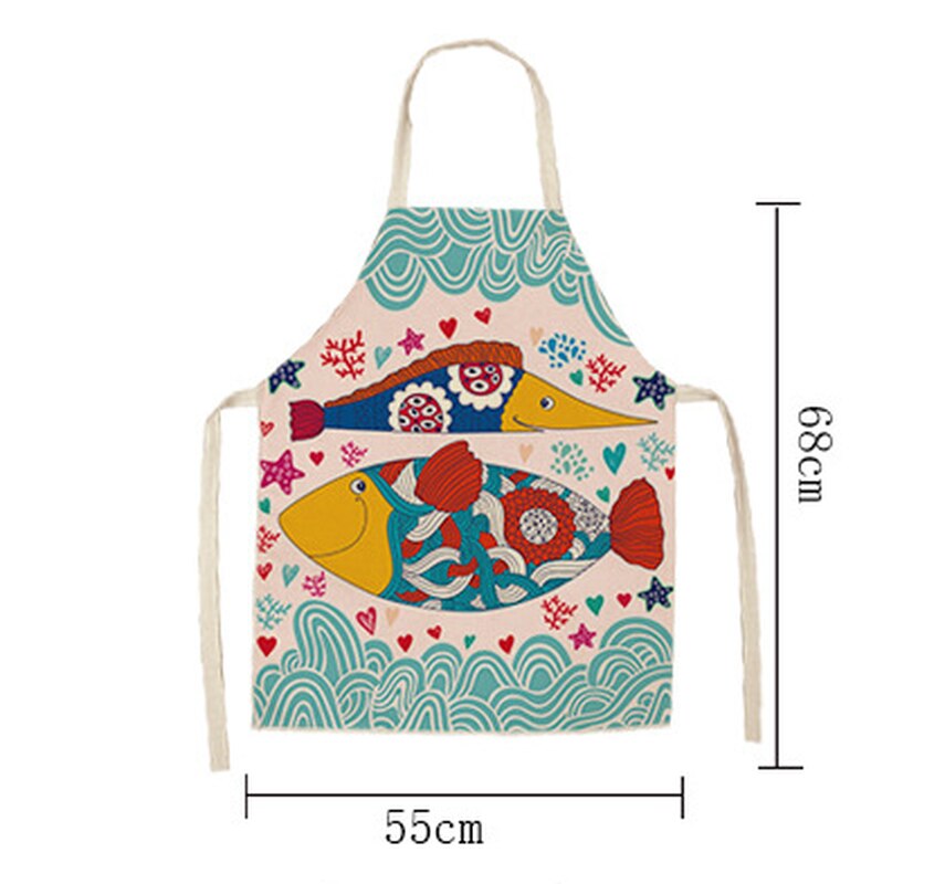 Delantales de cocina para hombre y mujer, delantal para ama de casa, a prueba de agua, de algodón, a prueba de aceite, textiles antiincrustantes para el hogar, Chef, 68x55cm
