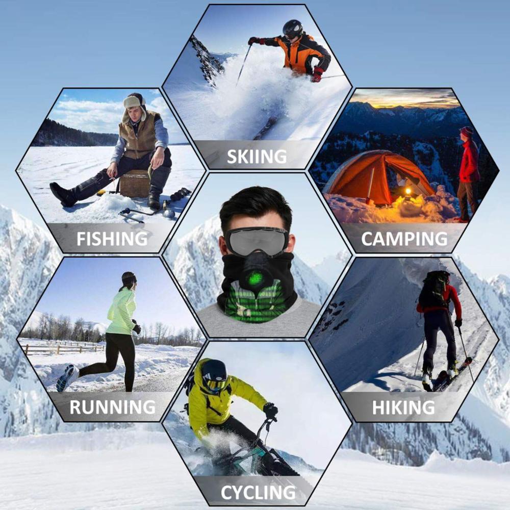 Hacker 3D Bandana Face Neck Warmer Soft Fleece Mask Sport Scarf Hacker Greem Black Tshit Sleeve