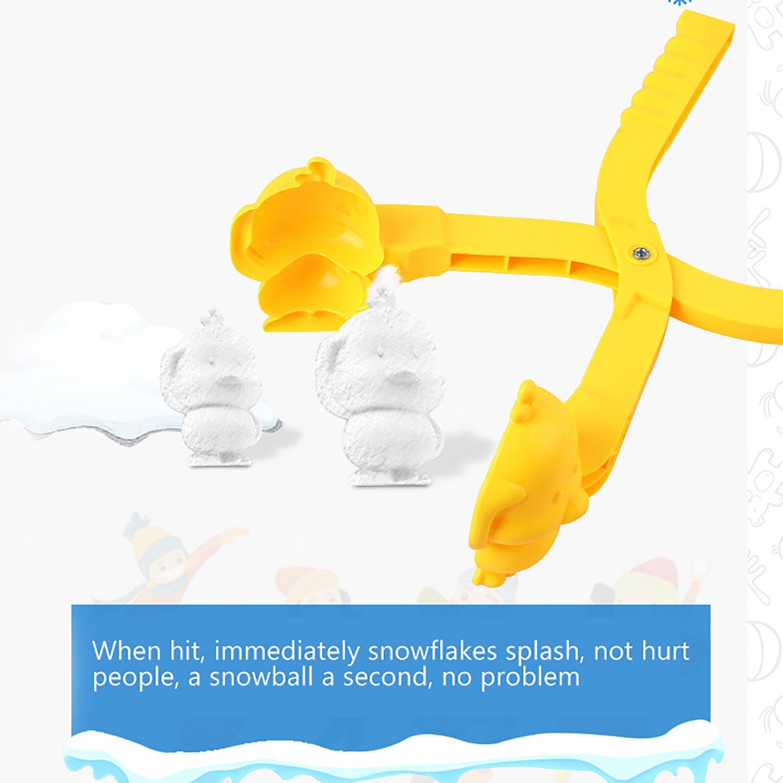 Snowball Maker Penguin Plastic Clip Kids Outdoor Sand Snow Ball Mold Toys Fight Duck Snowman Maker Clip Toys For Boys Juguetes