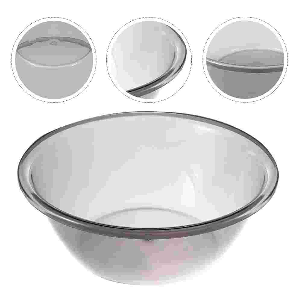 Basin Thicken Plastic Basin Clothes Washing Pan Transparent Washbasin for Bathroom Kitchen Home