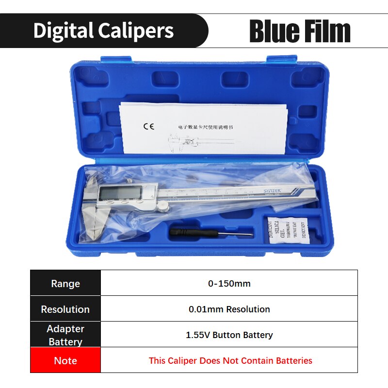 SQ Electronic Digital Caliper Metal Stainless Steel Vernier Calipers Instruments Micrometer Depth Measuring Tools Pied A Couliss: Large digital
