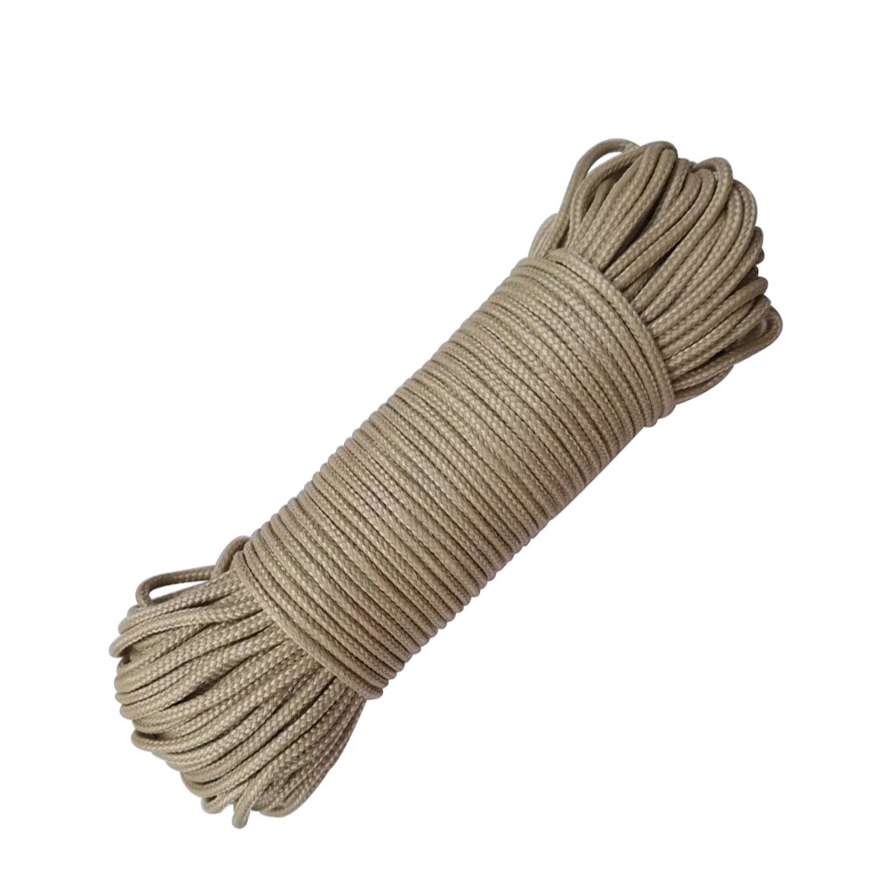 Cuerda de paracaídas de supervivencia, Paracord de 2mm, 5M, 10M, 20M, 30M, un núcleo, cuerda para acampar, escalada, senderismo, pulsera artesanal: Marrón / 20 m