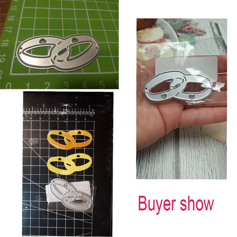 Wedding Rings Metal Cutting marking Crafts DIY Scrapbooking Embossing Album Paper Cards stamp die cut stencil templates