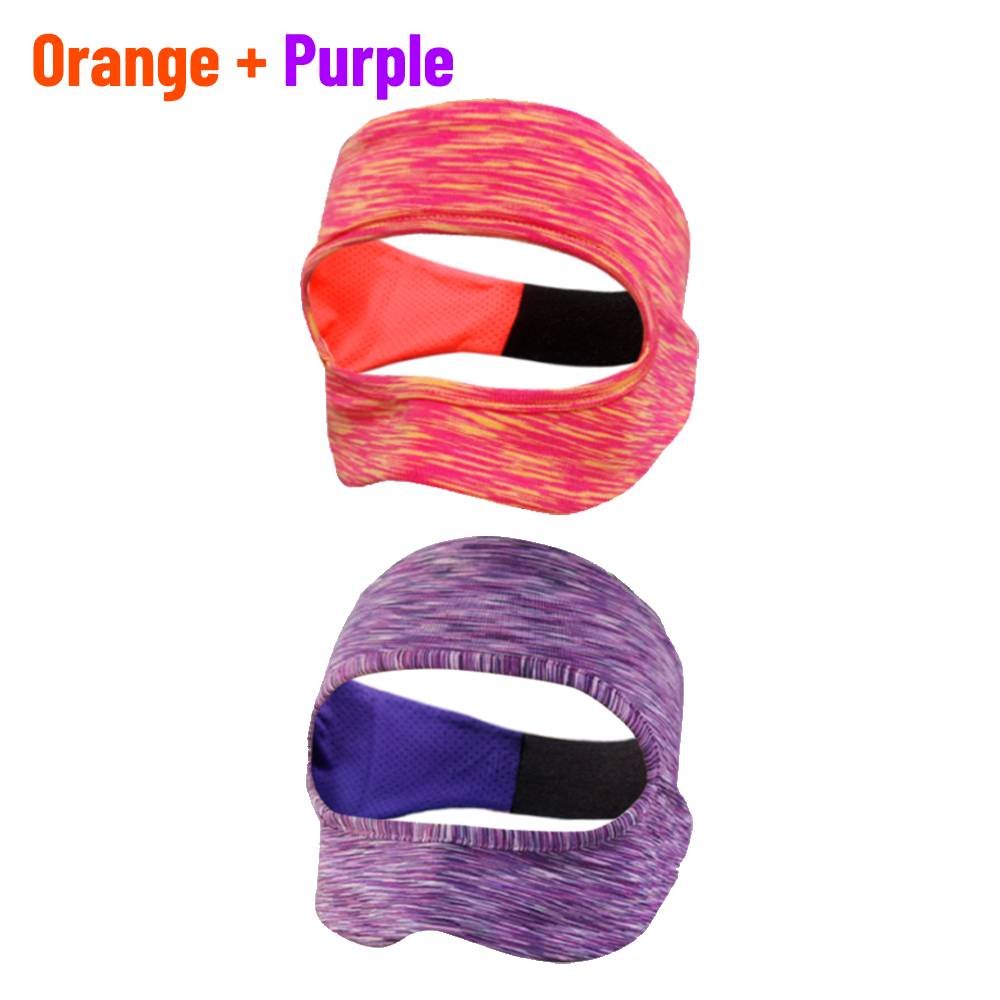 Cubierta de máscara de ojos para Oculus Quest 2, accesorios para gafas VR transpirables, banda para el sudor, auriculares de realidad Virtual para Quest 2 HTC Vive, 2 uds.: Orange and Purple