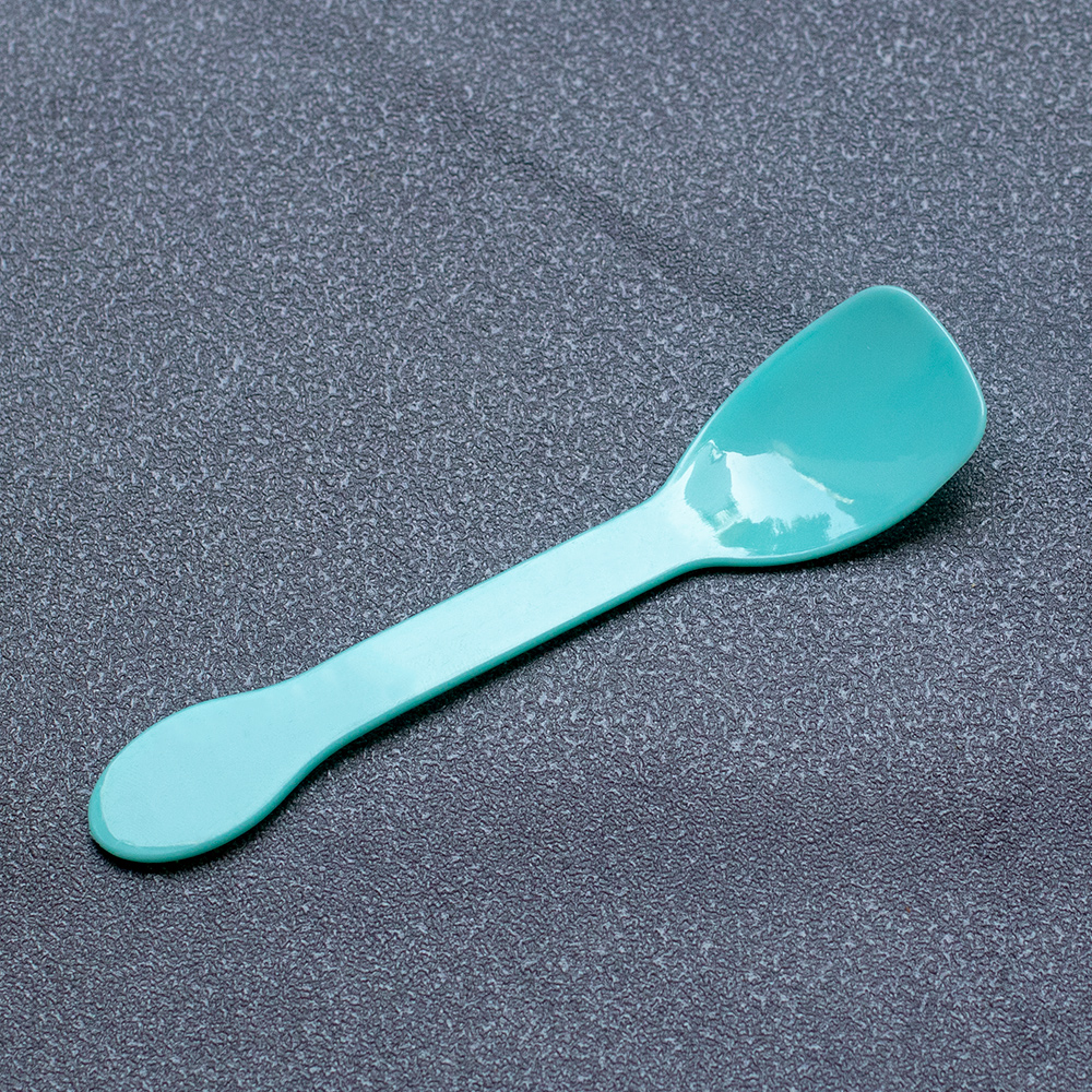 36/50Pcs Verschillende Kleur Biologisch Afbreekbaar Mini Plastic Lepel Wegwerp Flarware Lepel Voor Dessert: Light blue / 36pcs