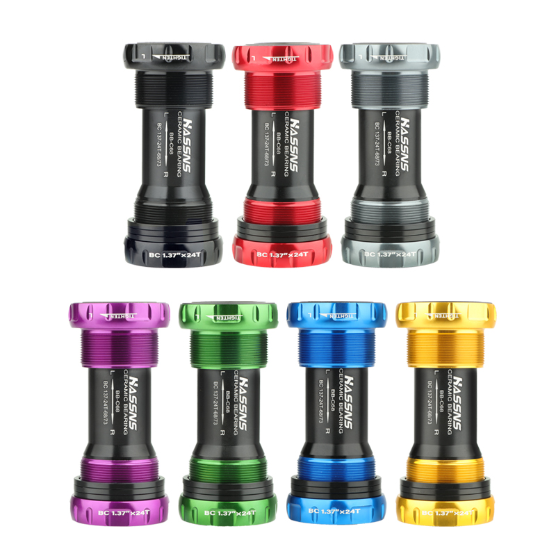 HASSNS Central Movement Bicycle Bottom Bracket Mtb Hollowtech Central Movement Mountain Bike Ceramics BB For Integrated Crankset