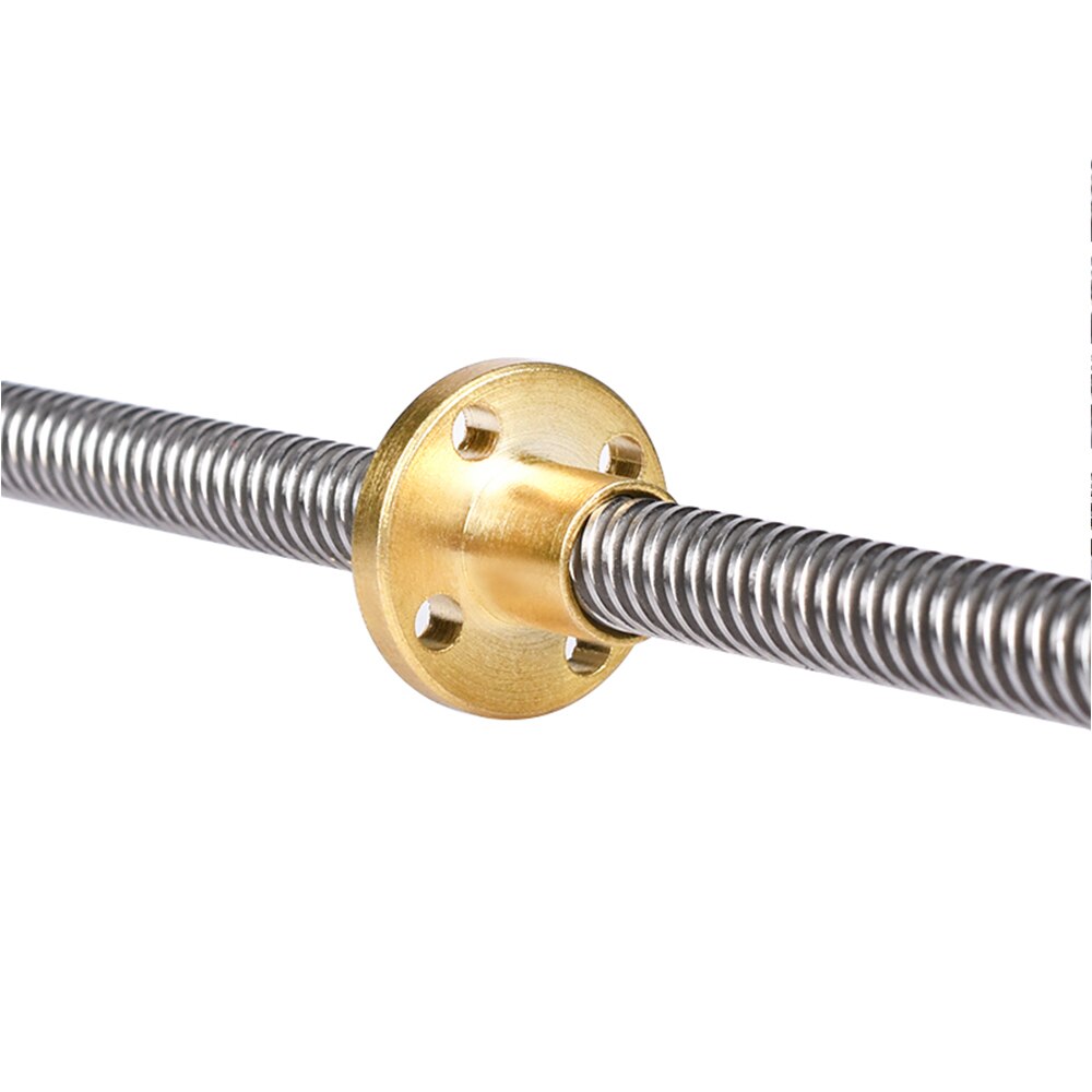 T8 Lead Screw Leadscrew With Copper Nut 3D Printer Parts Linear Screw Trapezoidal Screw Rod Slide Screw