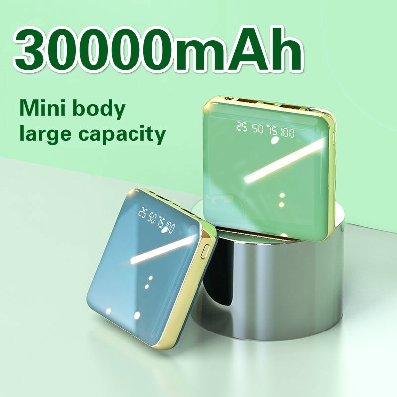 Mini Mobile Power Supply 30000mAh Large Capacity Mobile Power Supply External Battery TypeC 2USB Fast Charging Smartphone