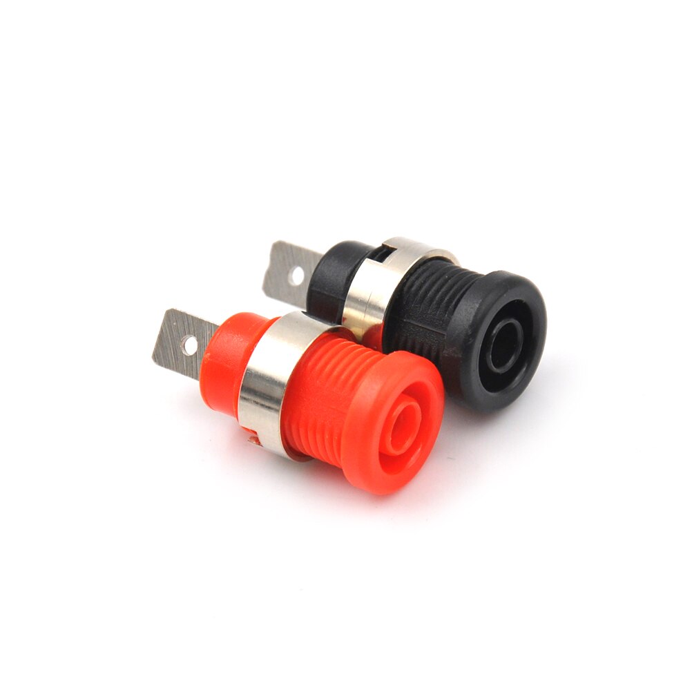 10Pcs Brass 4mm Banana Female Jack Chassis Panel Mount Socket Connector for Non-Shrouded Banana Plugs