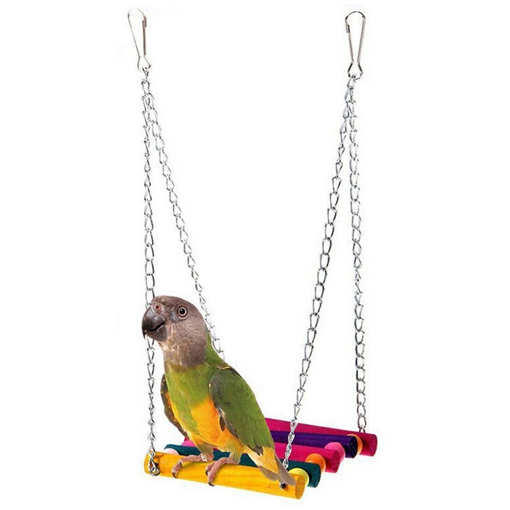 1 stks Mode Grappige Huisdier Vogel Papegaai Parkiet Hangmat Schommel Speelgoed Opknoping Voet Speelgoed Chew Toys