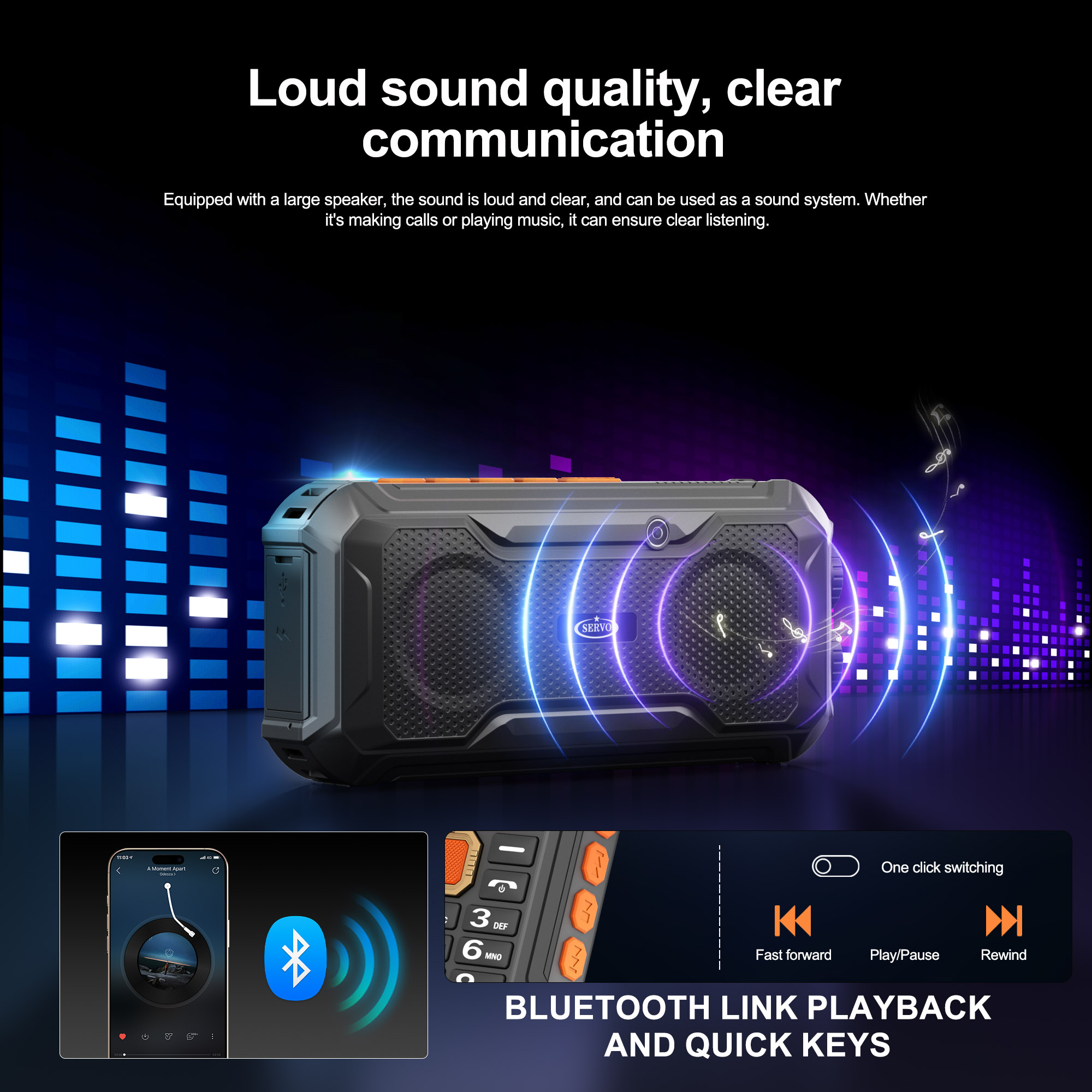 Servo x7 pro mini ventilador do telefone móvel lanterna dupla magia chamada de voz gravação sos power bank rádio fm 2.8 "tela 2sim celular