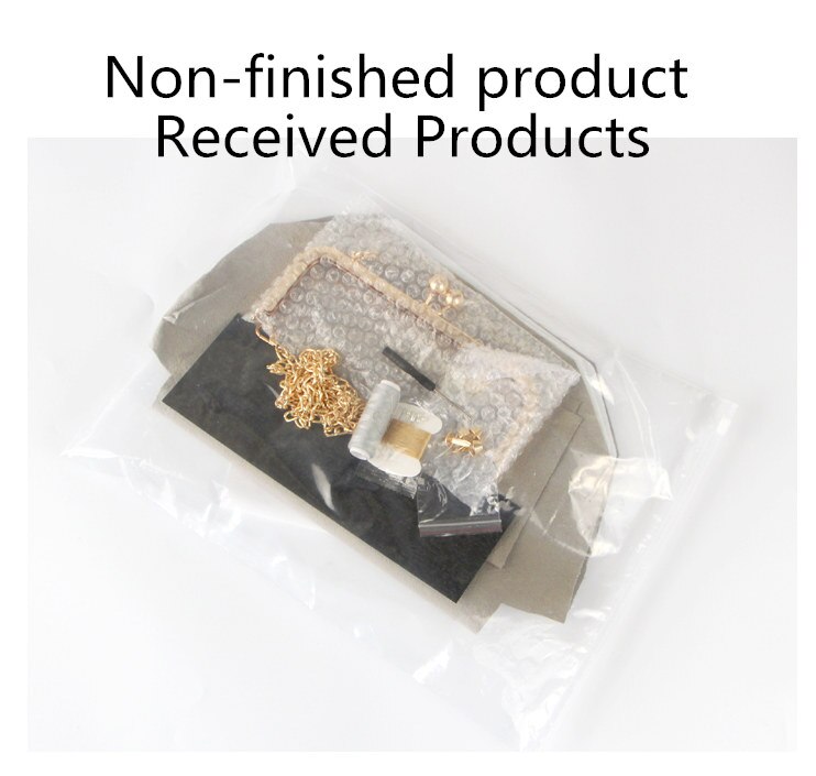 Produits Non finis B125 bricolage baiser serrure sac matériel paquet porte-monnaie Kits 25*17*14cm