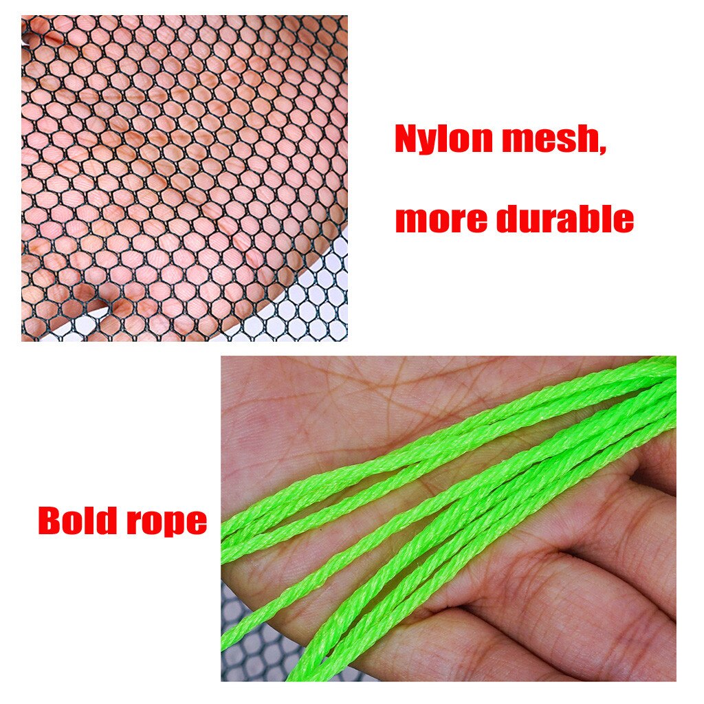 Large Foldable Net Fishing Landing Net Prawn Bait Crab Shrimp Portable collapsible fishing nets#40