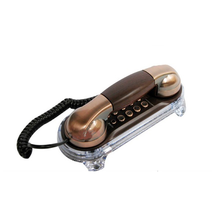 Antieke Telefoon Vaste Elegante Telefoon Retro Trimline Telefoons Vaste Met Metalen Knoppen Blauw Inkomende-Call Zaklamp