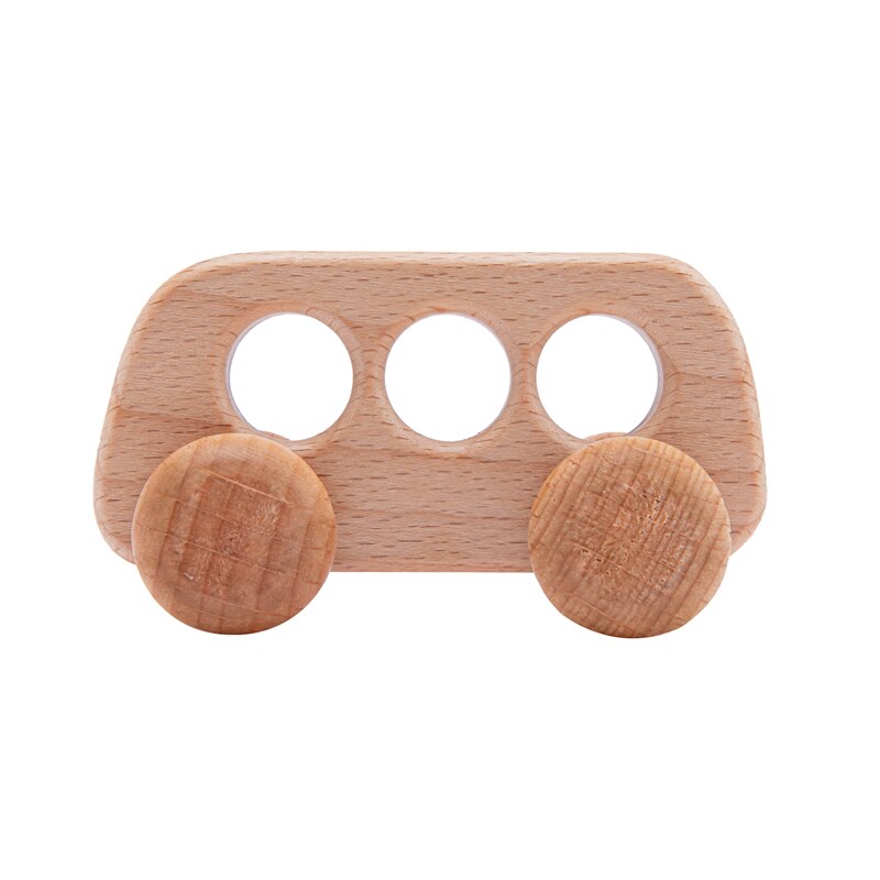 Baby Toys Beech Wooden Blocks Wooden Car Cartoon Educational Montessori Toys For Children Teething Baby Birthday Products: 2