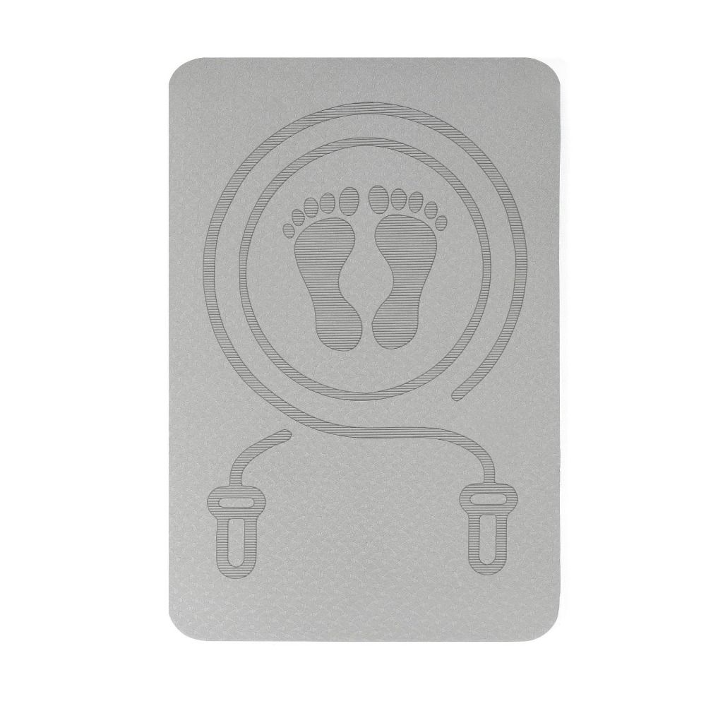 Tappeto fitness Anti-rumore Corda per saltare Tappetino Ammortizzazione TPE Tappetini fitness yoga Ispessimento Tappetino per saltare impermeabile Yoga: Blu