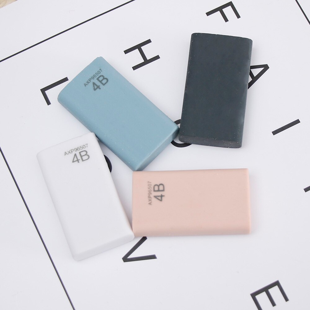 1 PCS Stationery Supplies 4B Pencil Eraser Art Sketch Painting Dedicated Student Stationery Eraser Korean Novelty I