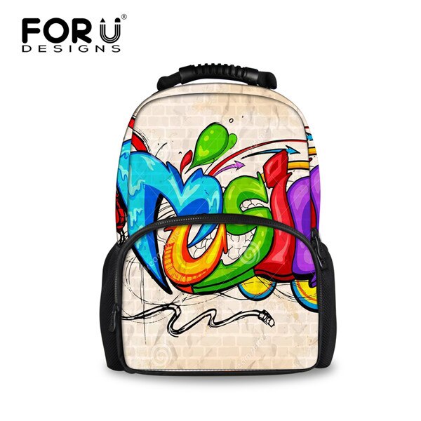 FORUDESIGNS 3D Graffiti del Modello delle Donne di Zaino Casual Spalla Zaini Per Le Ragazze Adolescenti Sacchetti del Computer Portatile di Viaggi Zaino Mochilas: W1304A