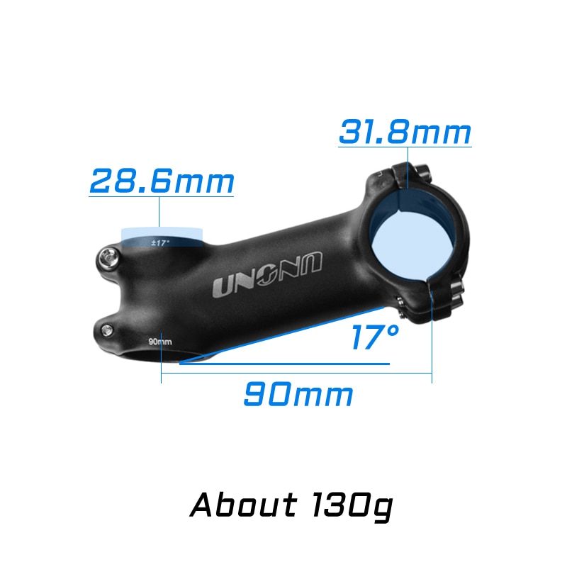 Ultralet cykel frempind 7 17 grader mtb landevejscykel frempind 31.8mm 60/70/80/90/100/110/120/130mm mountain mtb cykel power dele: Lysegul