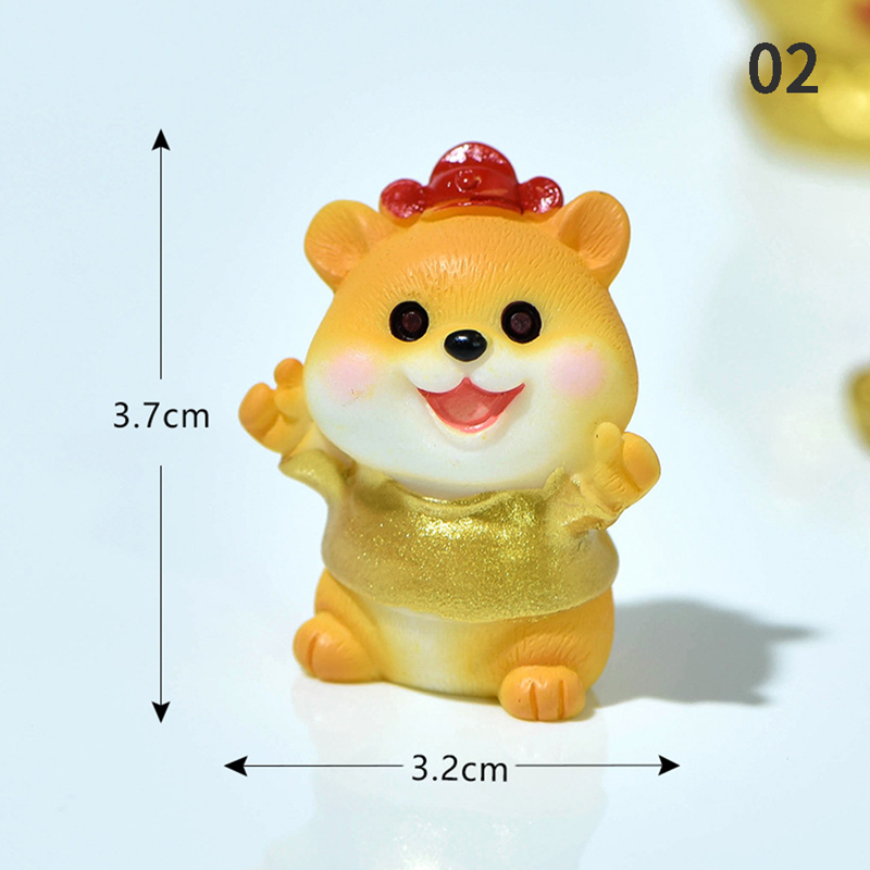 Harz Hund Ornament Familie Micro Landschaft Dekoration Miniaturen Figuren Home Decor Welpen Zubehör: 02