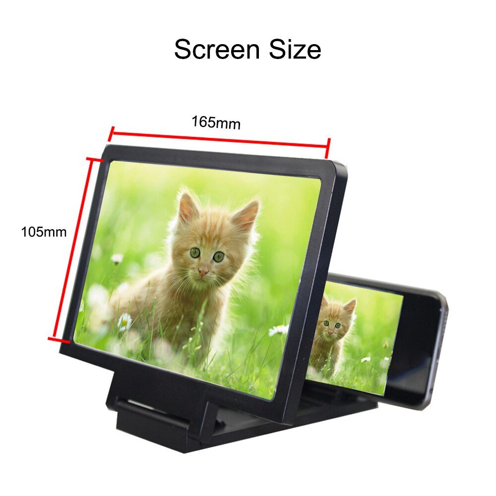 3D Telefoon Screen Video Vergrootglas Stereoscopische Amplifying Desktop Opvouwbare Beugel Mobiele Telefoon Tablet Houder Glas Eye Protector