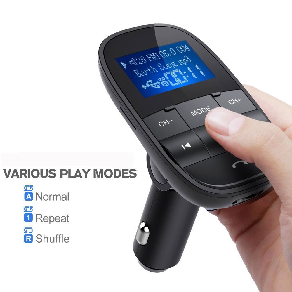 Jinserta Handsfree In-Car Bluetooth Fm Modulator 3.5 Mm Jack Aux Auto MP3 Speler Snellader 2 Poorten Usb tf Muziek Spelen