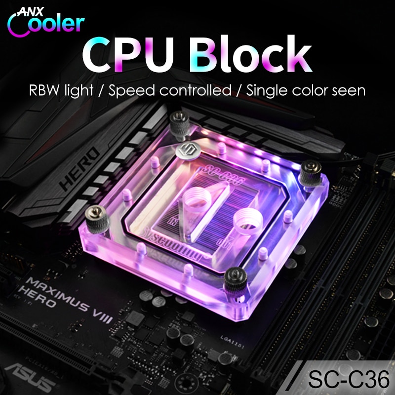 Syscooling CPU Water Block SC-C36 for INTEL LGA1150 1151 1155 1156 5V RGB Water Cooling