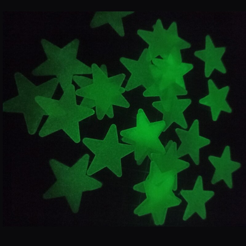 Gwiazdy pcv świecące naklejki Luminous w ciemna noc fluorescencyjne na ścianę Art 3D naklejki domu dla dzieci sufit pokoju przełącznik dekoracyjny