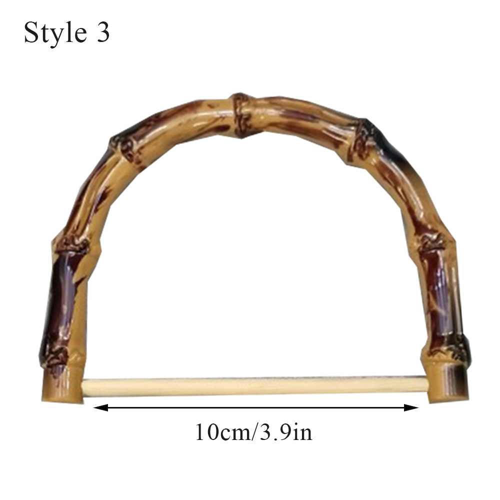 Tote Handle Woven Bag Accessory Woven Bag Handle Imitate Bamboo Bag Strap Box Handle Plastic Bag Handle With D Buckle DIY Black: green