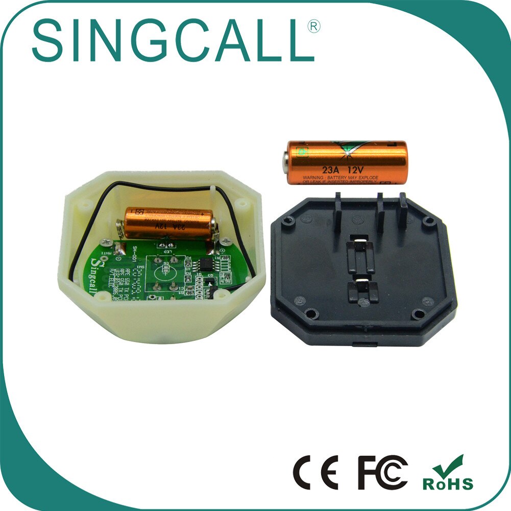 SINGCALL Restaurant Wireless Calling System Pager, Hamburger Pager, Service Caller APE560 White Pager