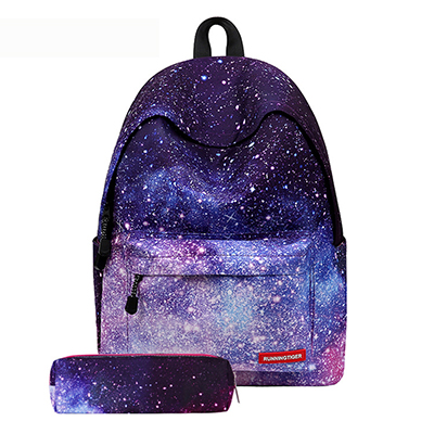 Multicolor Rucksack Stilvolle Galaxy Bookbags Star Universe Raum Schule Taschen Für Teenager Harajuku Frauen Rucksack Laptop Neue: GALAXY A