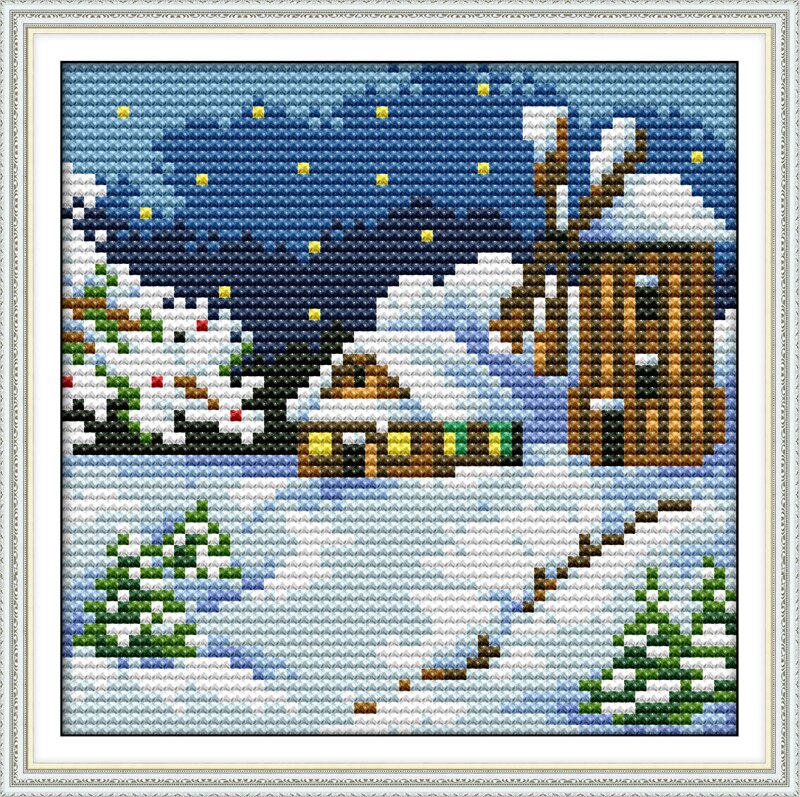 South Korea's small scenery cross stitch kit animal18ct 14ct 11ct count print stitching embroidery DIY handmade needlework plus